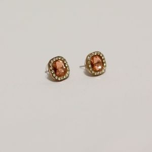 Pink Tourmaline Stud Earrings